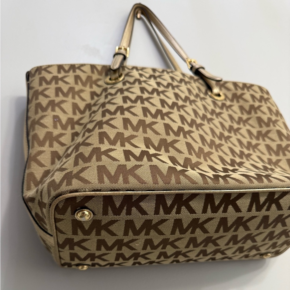Michael Michael Kors Jet Set BG/EB/MOCHA EW Signature Tote Bag EUC - Picture 3 of 6